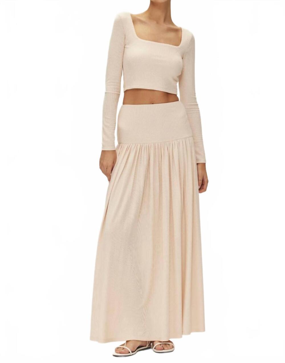 NEW ELODIE cleo knit crop top in ecru